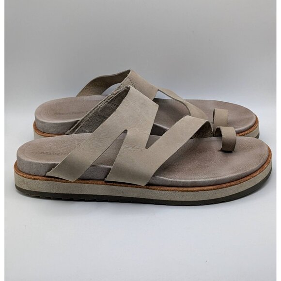 Merrell Juno Wrap Sandals Moon Suede Soft Leather Women's Size 9 Slip On Tan - Picture 2 of 7